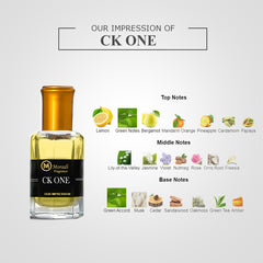 Moradi CK One Impression Attar for Men & Women Long Lasting Perfume Fragrance Oil