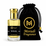 Long lasting Moradi Wisal attar packaging close view