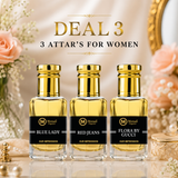 Moradi 3 Attar set for women elegant fragrance oils