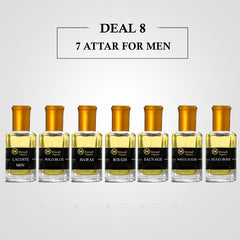 Deal 8 - 7 Attar for Men Long Lasting Perfume Fragrance Oil